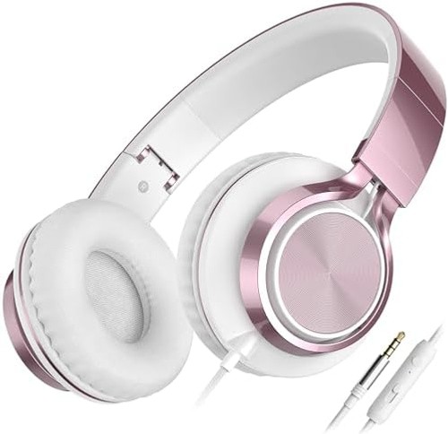 AILIHEN C8 Wired Headphones with Mic & Volume Control – Noise Isolating On-Ea…