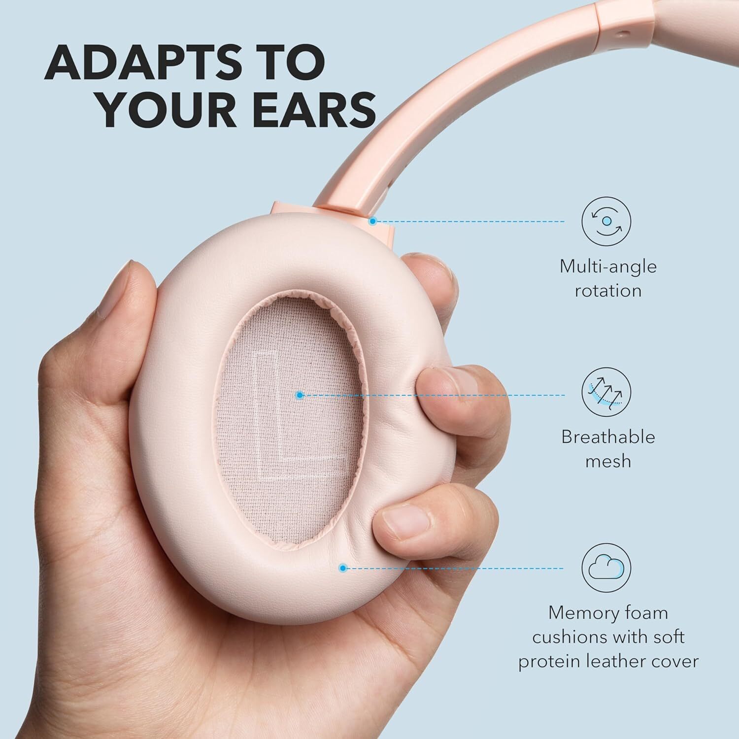 Soundcore Life Q20 Wireless Headphones Hybrid Active Noise Cancelling Deep Bass