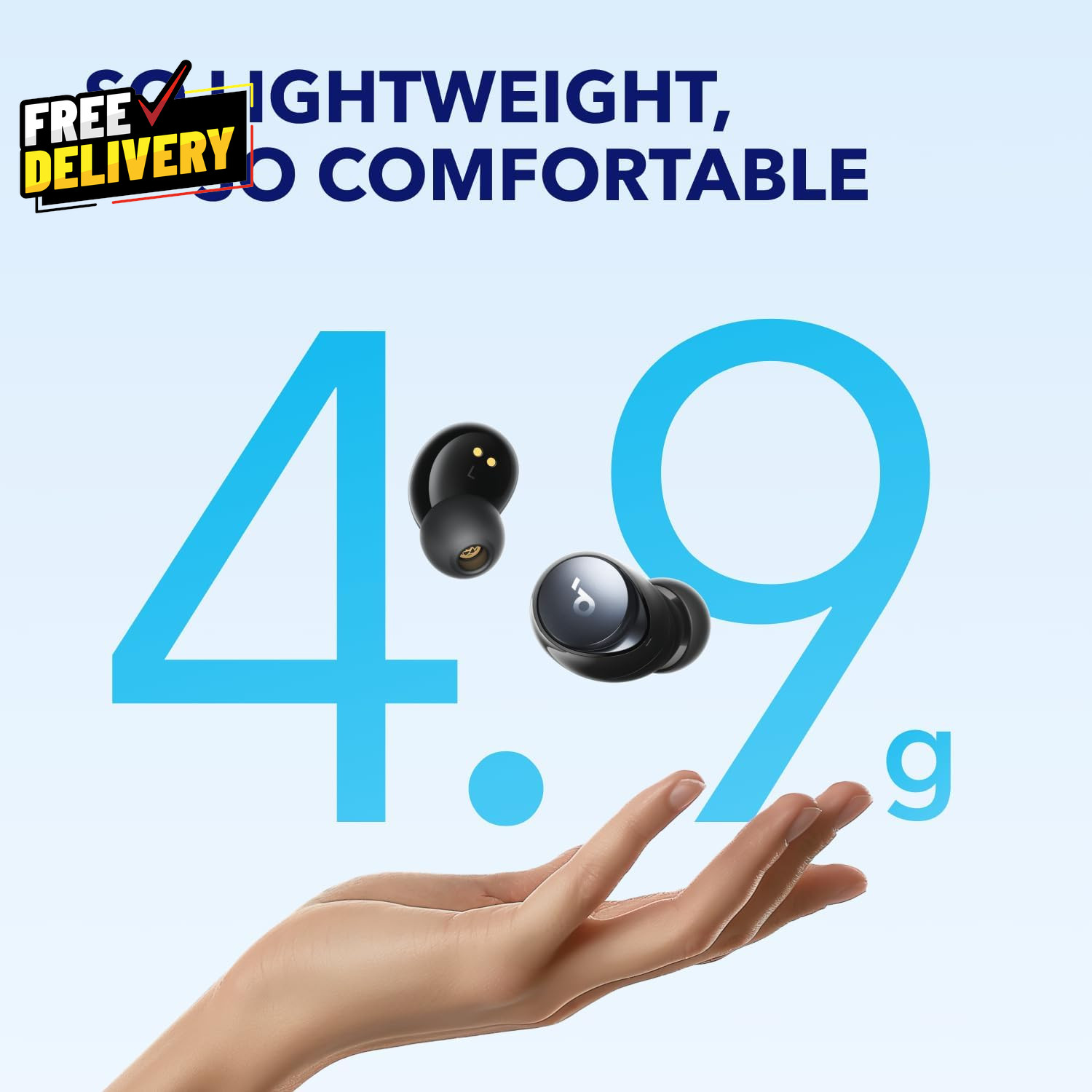 by Anker Space A40 Adaptive Active Noise Cancelling Wireless Earbuds
