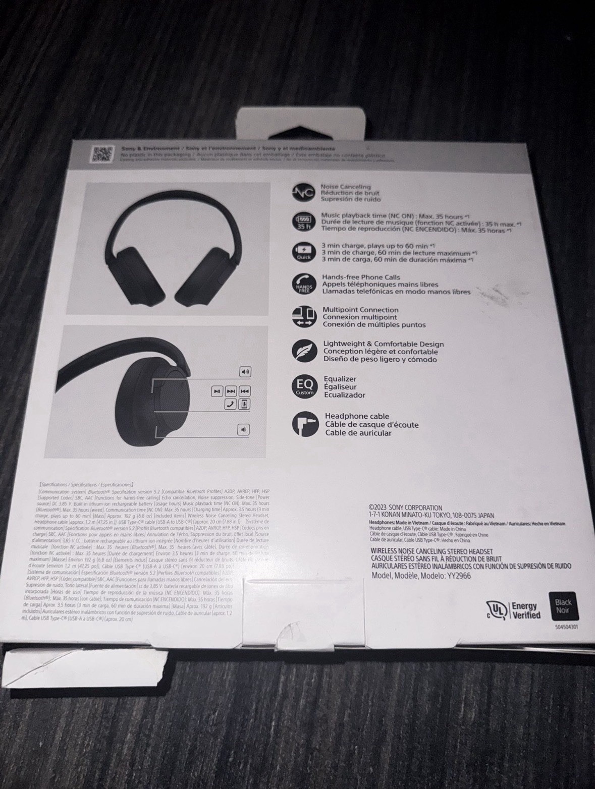 Sony WH-CH720N Wireless Over-Ear Noise-Canceling Headphones (Black) New See note