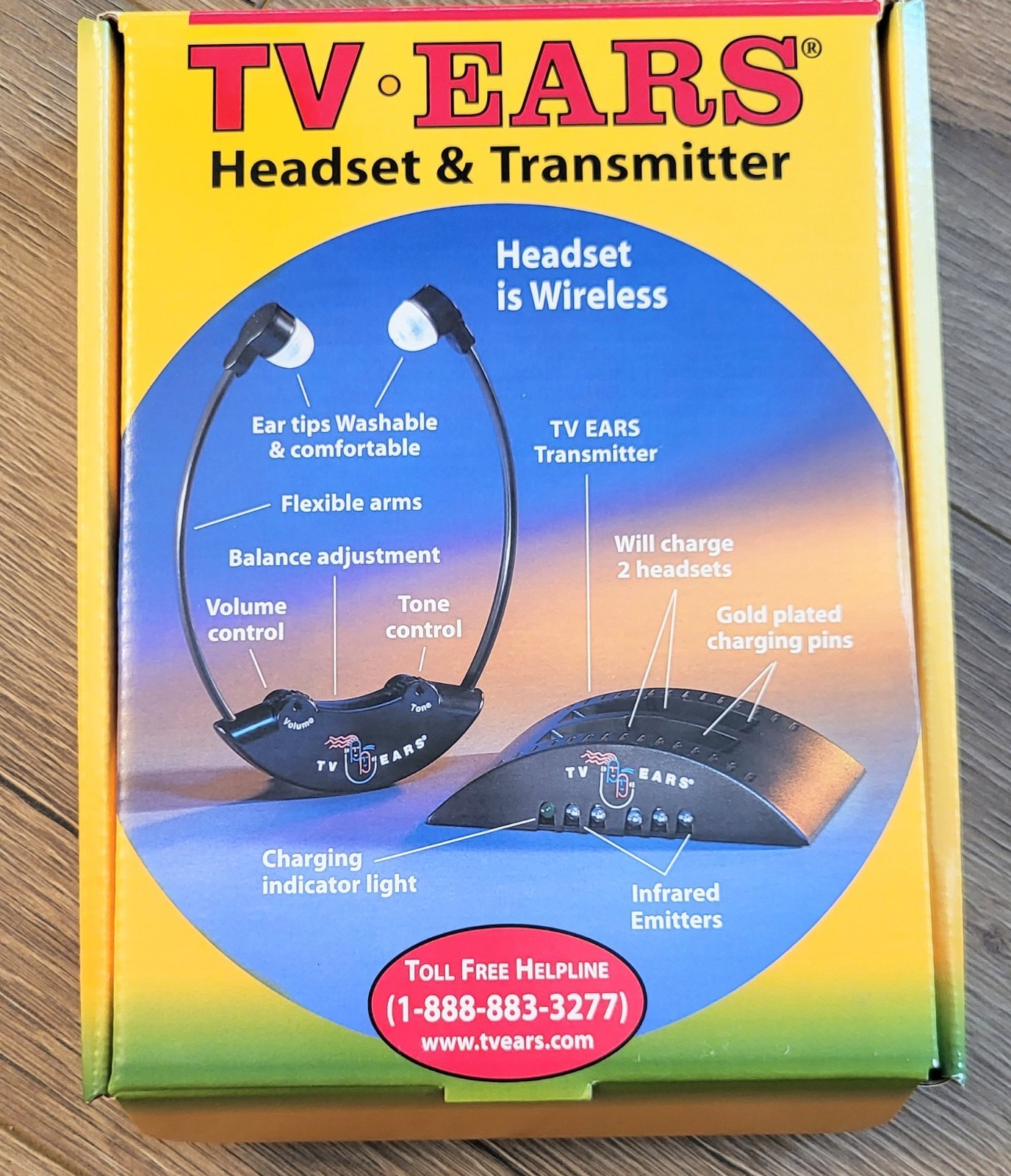 TV Ears Wireless 95KHz Infrared Headset Tv Listening System 📌📌