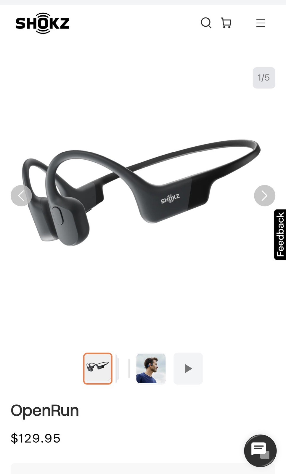 SHOKZ OpenRun Bone Conduction Sport Headphones
