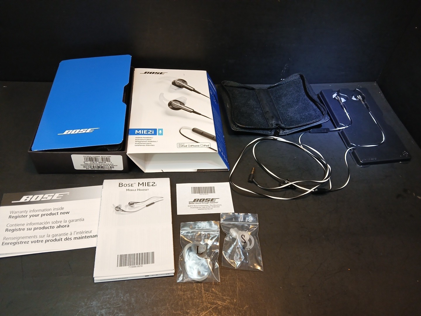 Bose MIE2i In-Ear Headphones Earbuds Black 3.5mm Mobile Headset Mic Stereo