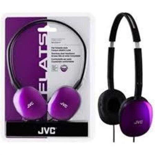 WB JVC HAS160V Flats Lightweight Folding Headphones On Ear (Violet)