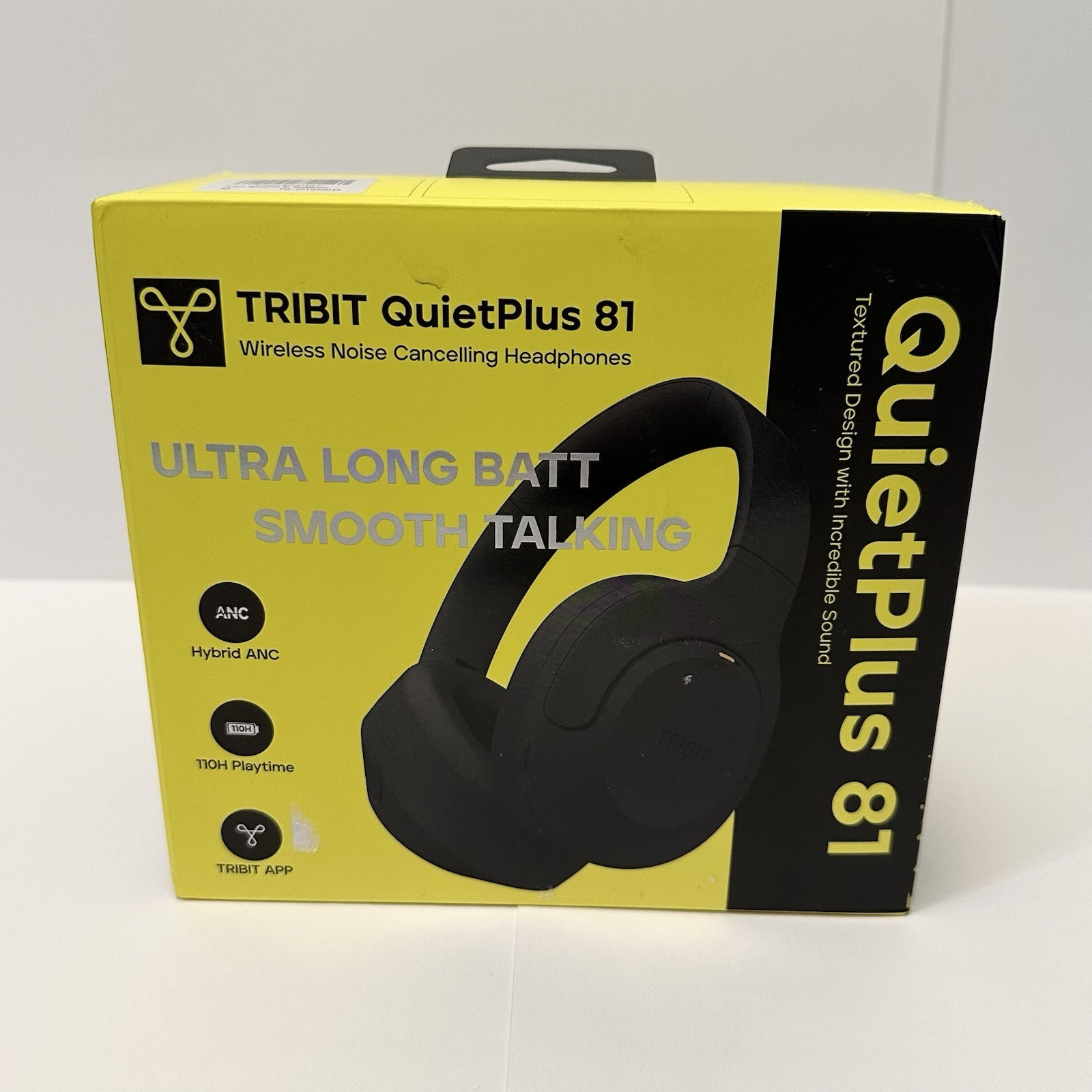 Tribit QuietPlus 81 Wireless Noise Cancelling Bluetooth Headphones Black