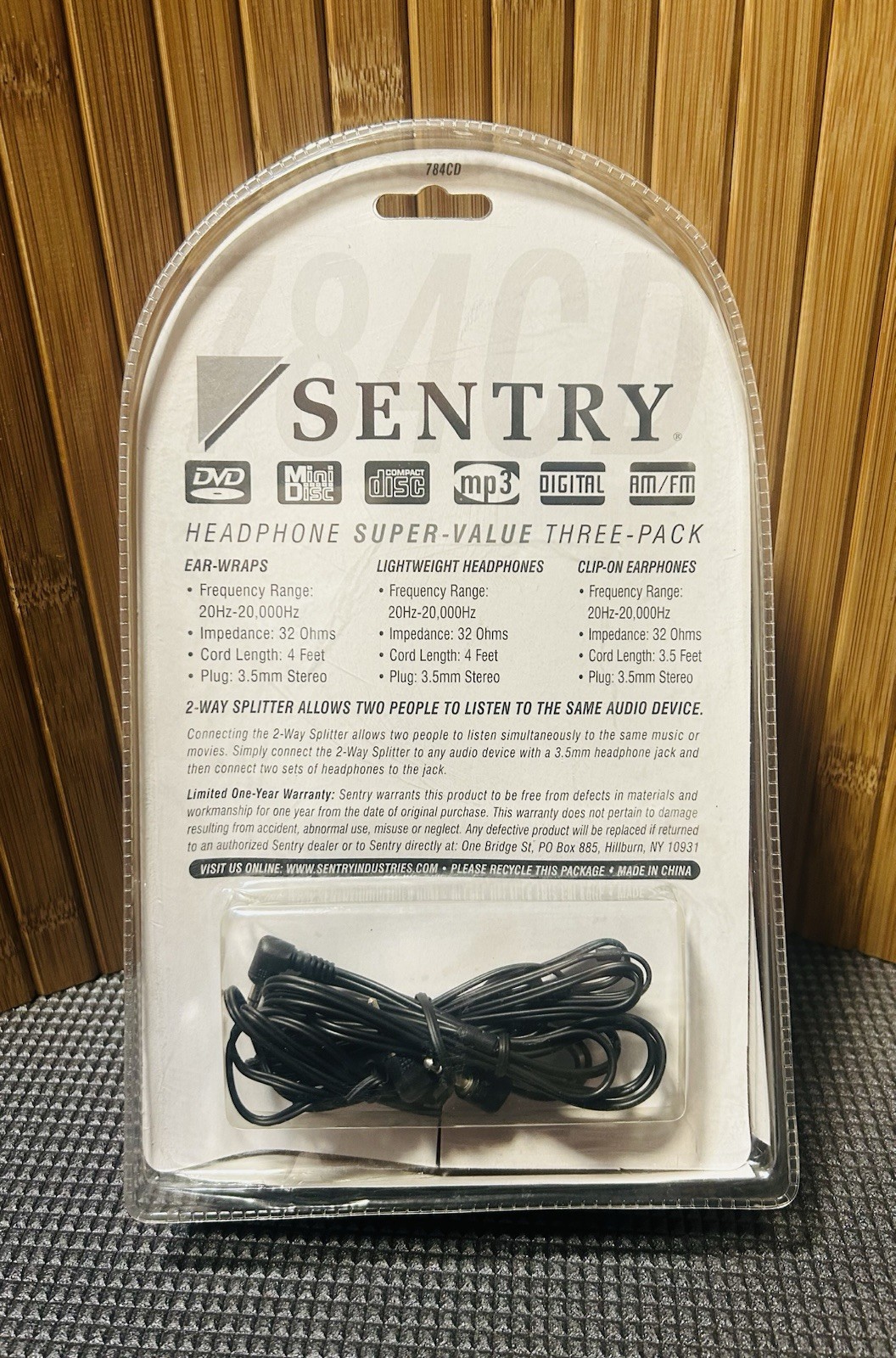Sentry Headphones Super-Value Three-Pack Bundle-New Sealed-Fast Free Shipping