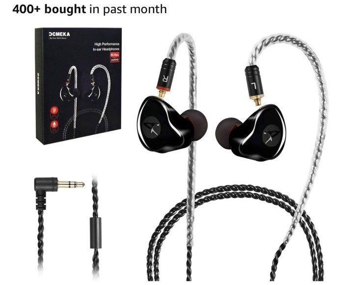 HiFi Stereo In-Ear Monitor Headphones with Dual Dynamic Drivers and Detachabl…