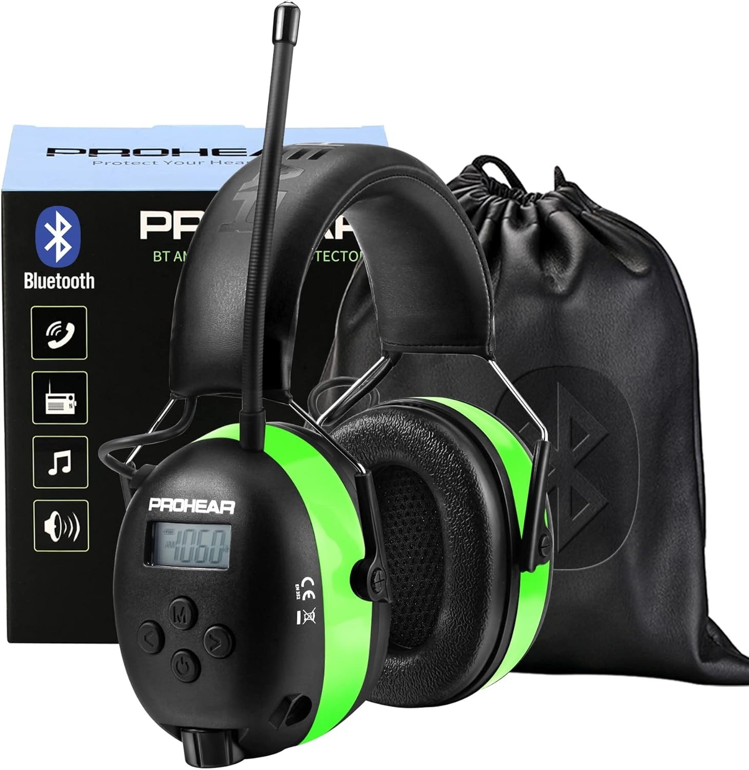 Hearing Protection & Music: Bluetooth Earmuffs with 30-Hour Playtime & Radio