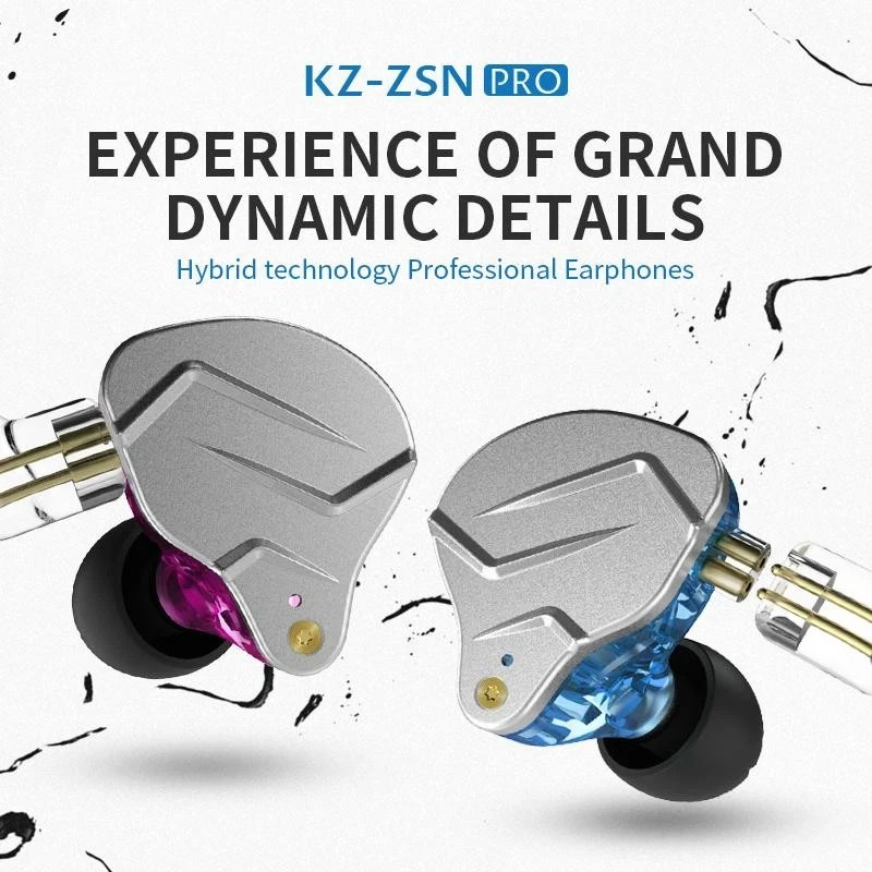 NEW KZ ZS10 PRO 10 Hybrid Technology Headphones Hifi Noise Cancelling Earphones.