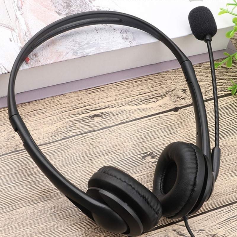 Corded Over Ear Headphones With Microphone For Music Calls And Meetings