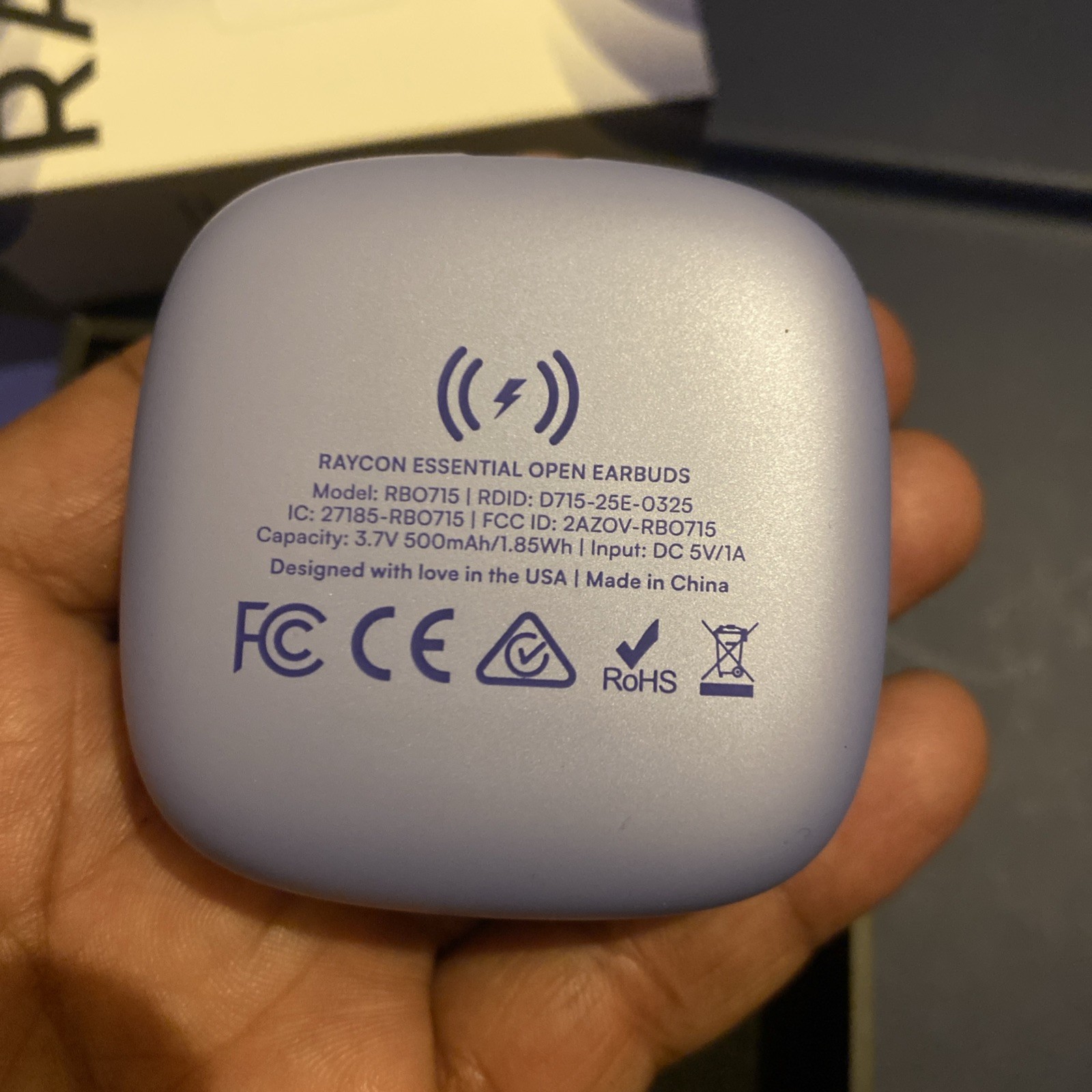 Raycon Essential Open Earbuds – True Wireless Ear Bluetooth 6.0 Purple LIGHT USE
