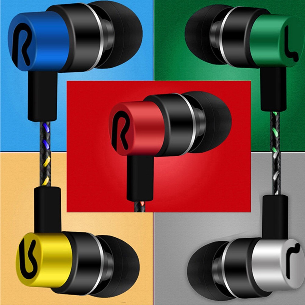 Wired Headphones 2 Basic Box 3.5mm In-Ear Stereo Earbuds Mobile Headphones
