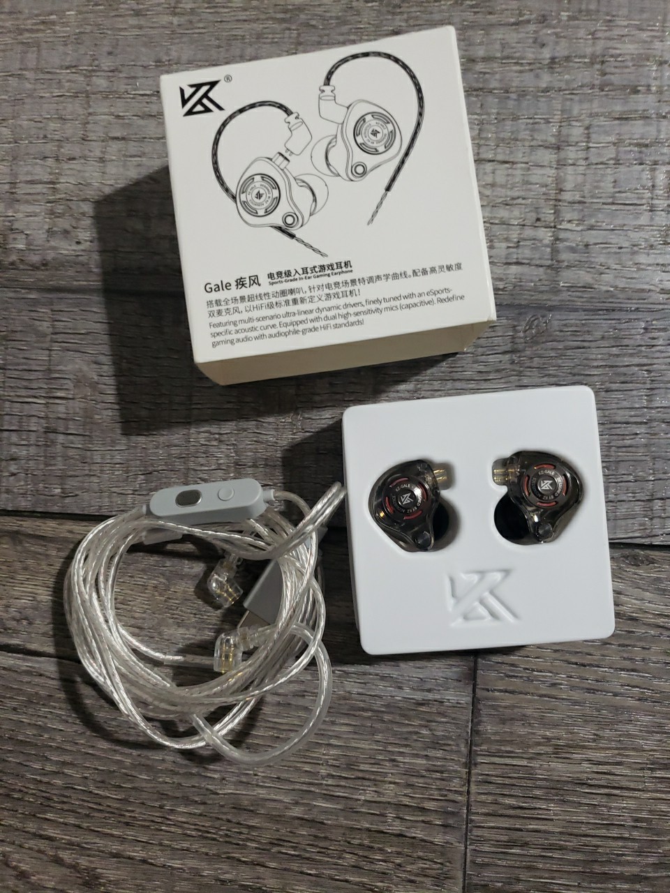 KZ Gale Wired Earbuds w/Microphone, HiFi Ear Buds, Type-C