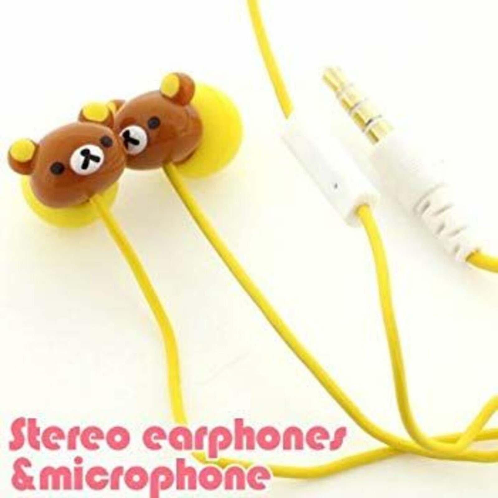 Gourmandise Rilakkuma Stereo Earbuds Inline Microphone Rare Audio Vintage