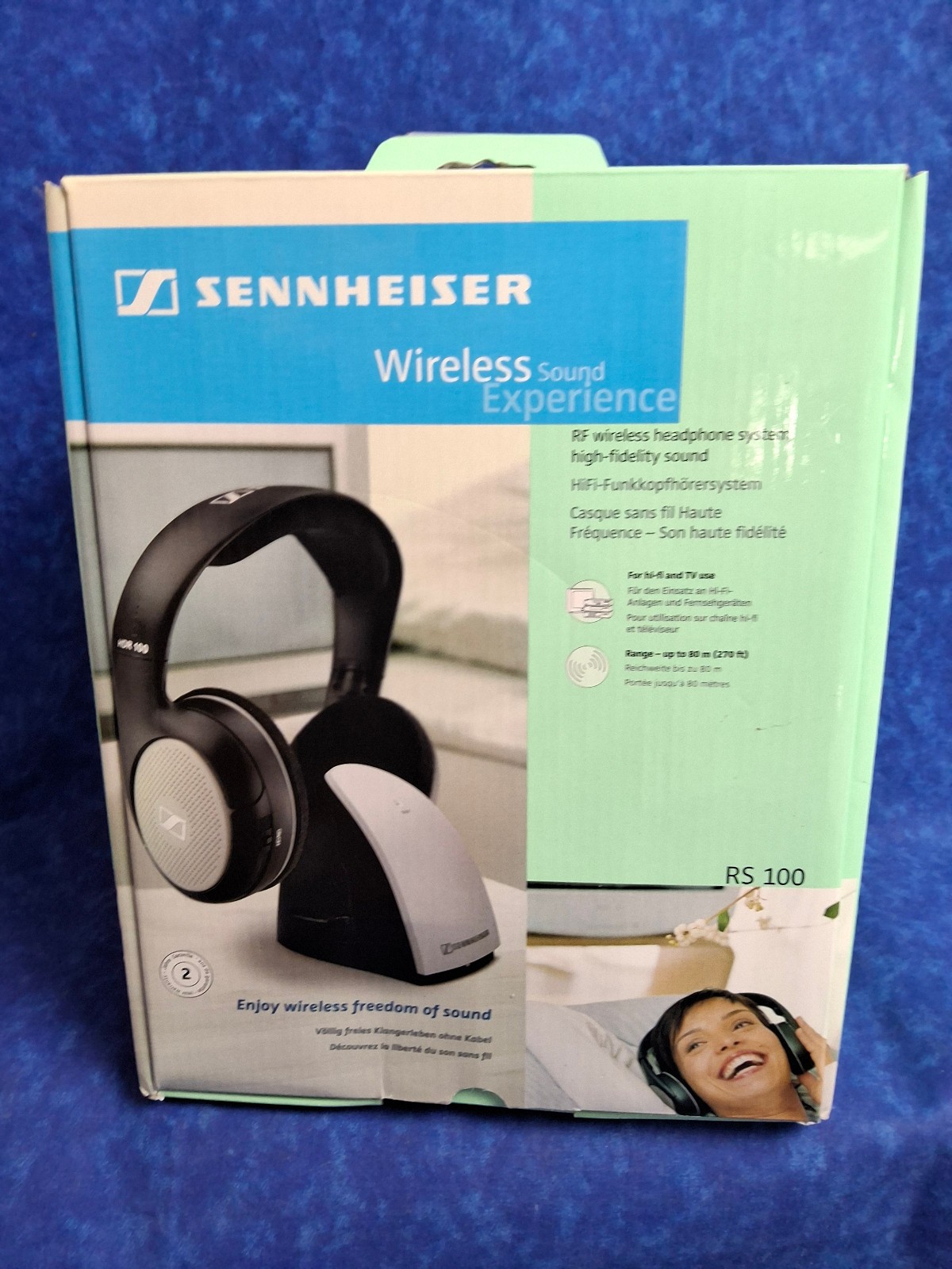 SENNHEISER RS 100 Wireless RF Headphones with TV & Music Listening Modes