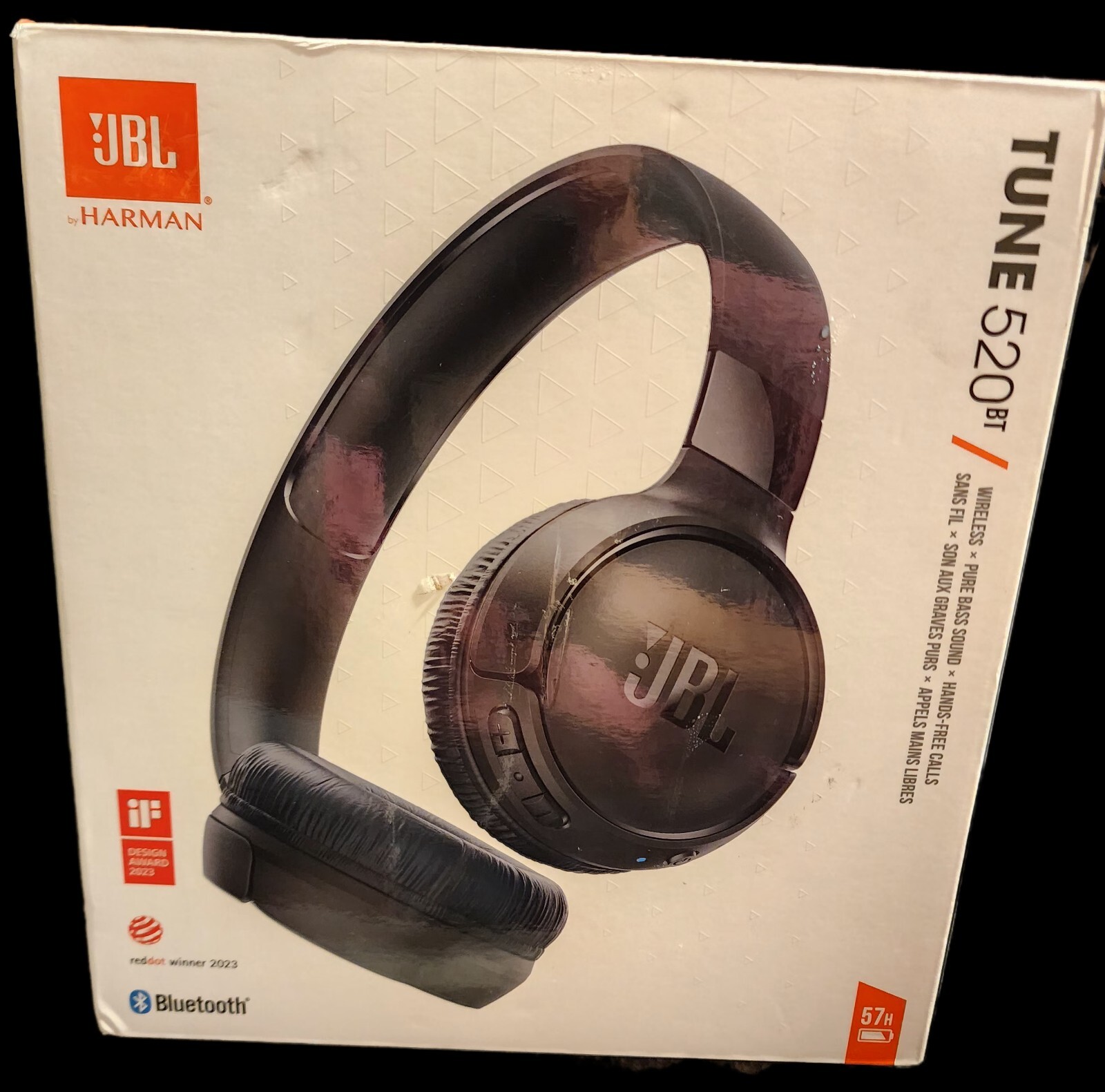 JBL Tune 520BT Wireless Bluetooth On-Ear Headphones With Built-In Microphone