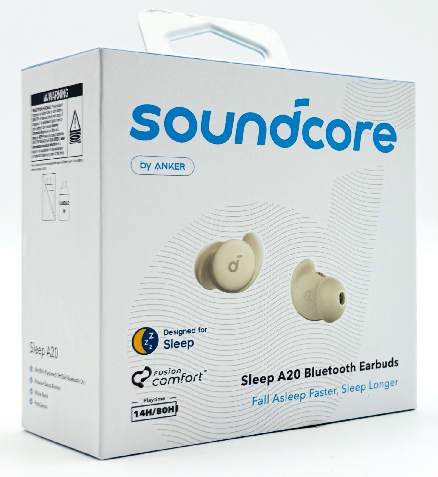 Soundcore Sleep A20 Noise Blocking Sleep Earbuds Sleep Monitor 80Hr Play – New