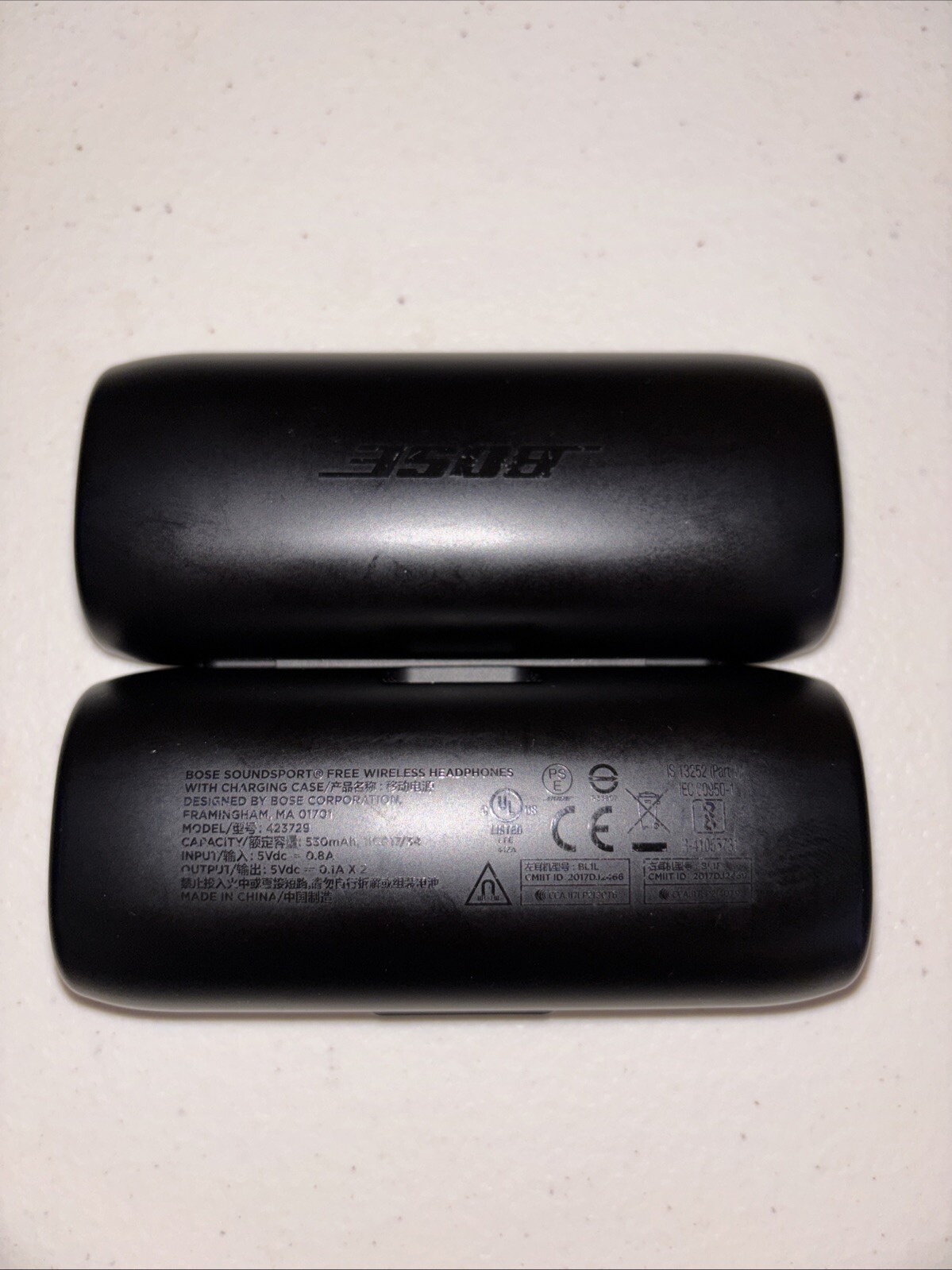 Bose SoundSport Free 423729 Wireless Headphones Bluetooth Earbuds Black Used