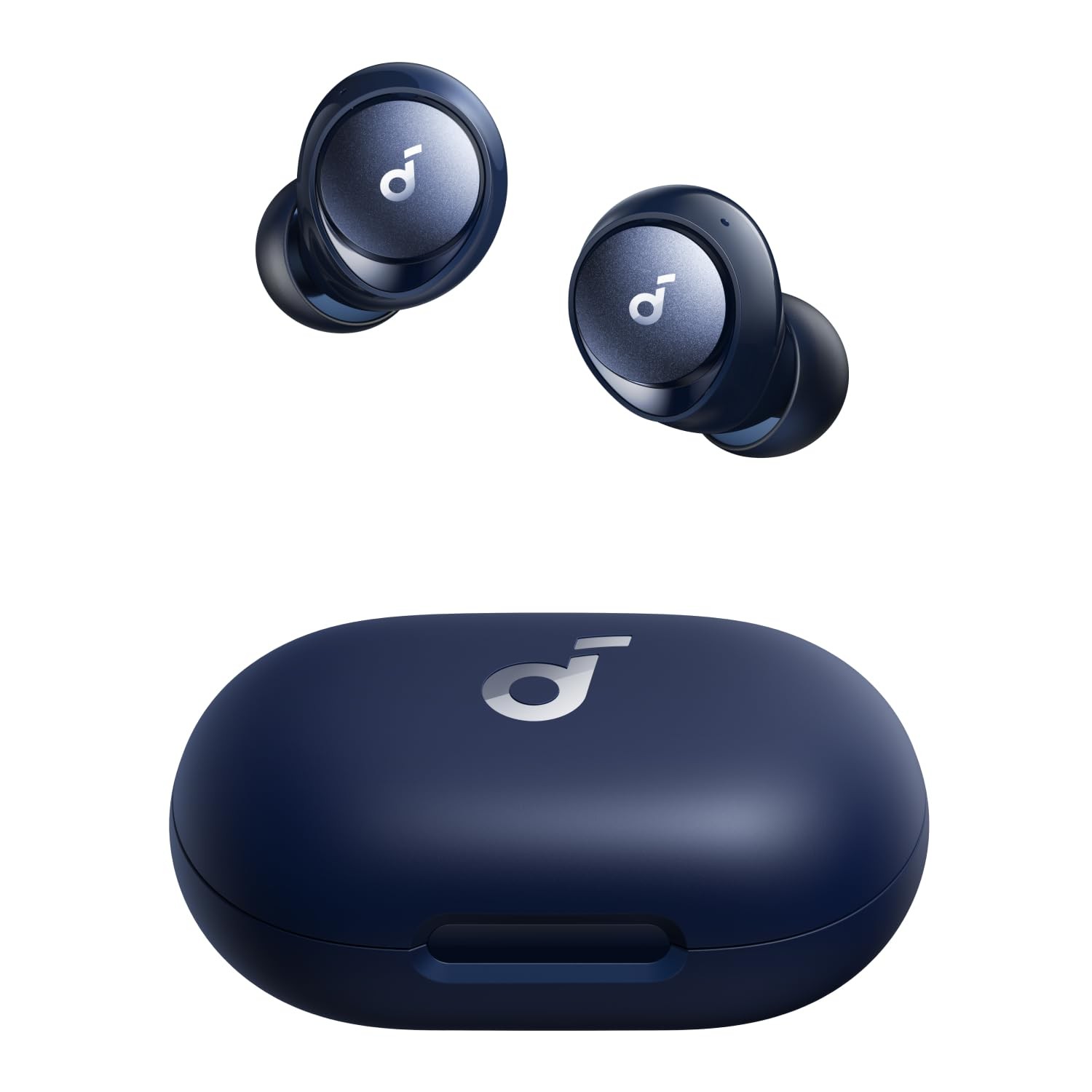 Wireless Earbuds Active Noise Cancelling 50H Playtime Hi Res Blue A40 Adjustable