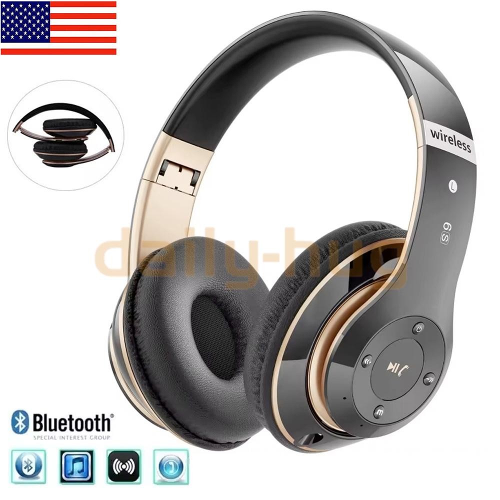 Wireless Headphones Bluetooth Noise Cancelling Stereo Earphones Over Ear Headset