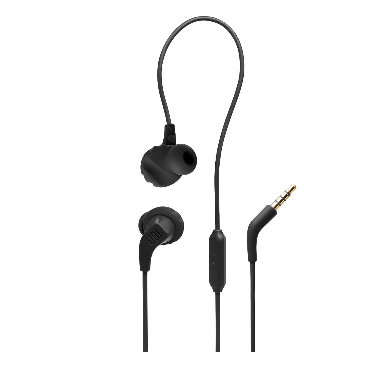 JBL Endurance Run 2 Wired – Sports in-Ear Headphones, Black (Refurbished)