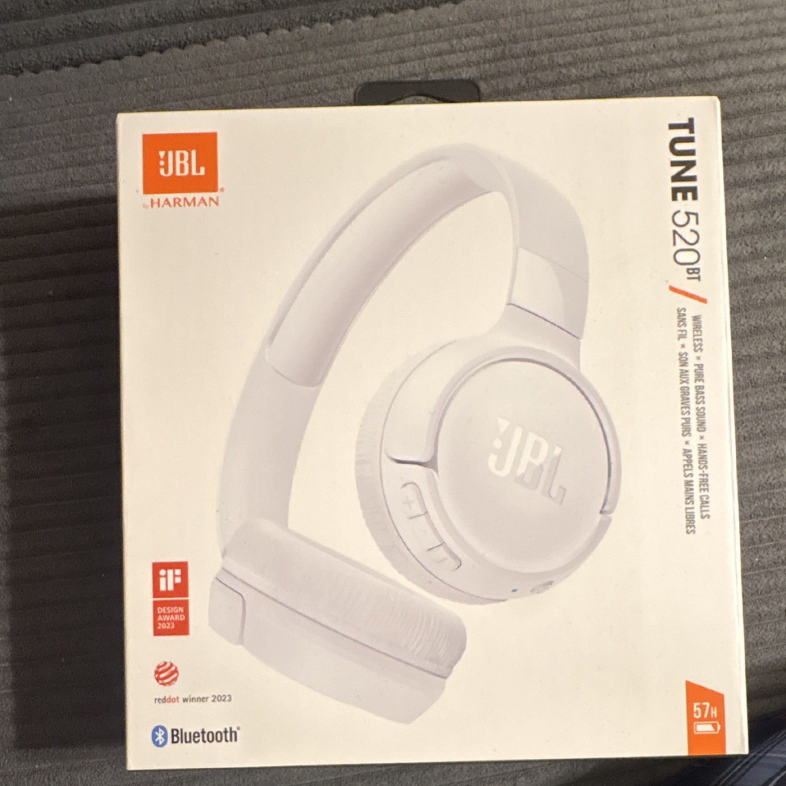 JBL Tune 520BT Wireless Bluetooth On-Ear Headphones Pure Bass White,blue,black.