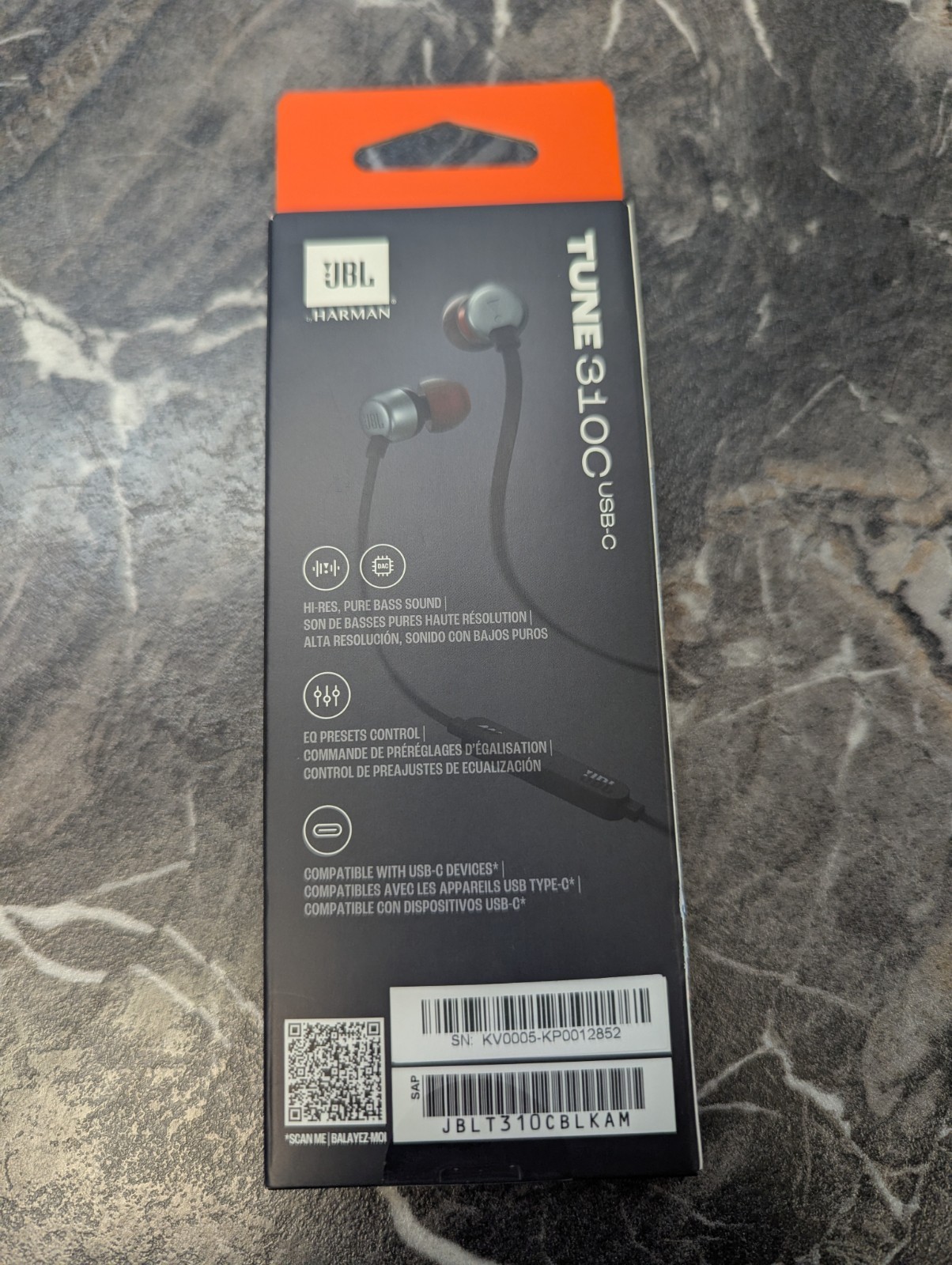 New JBL Tune 310C USB-C In-Ear Wired Headphones T310C Type-C w/Remote & MIC