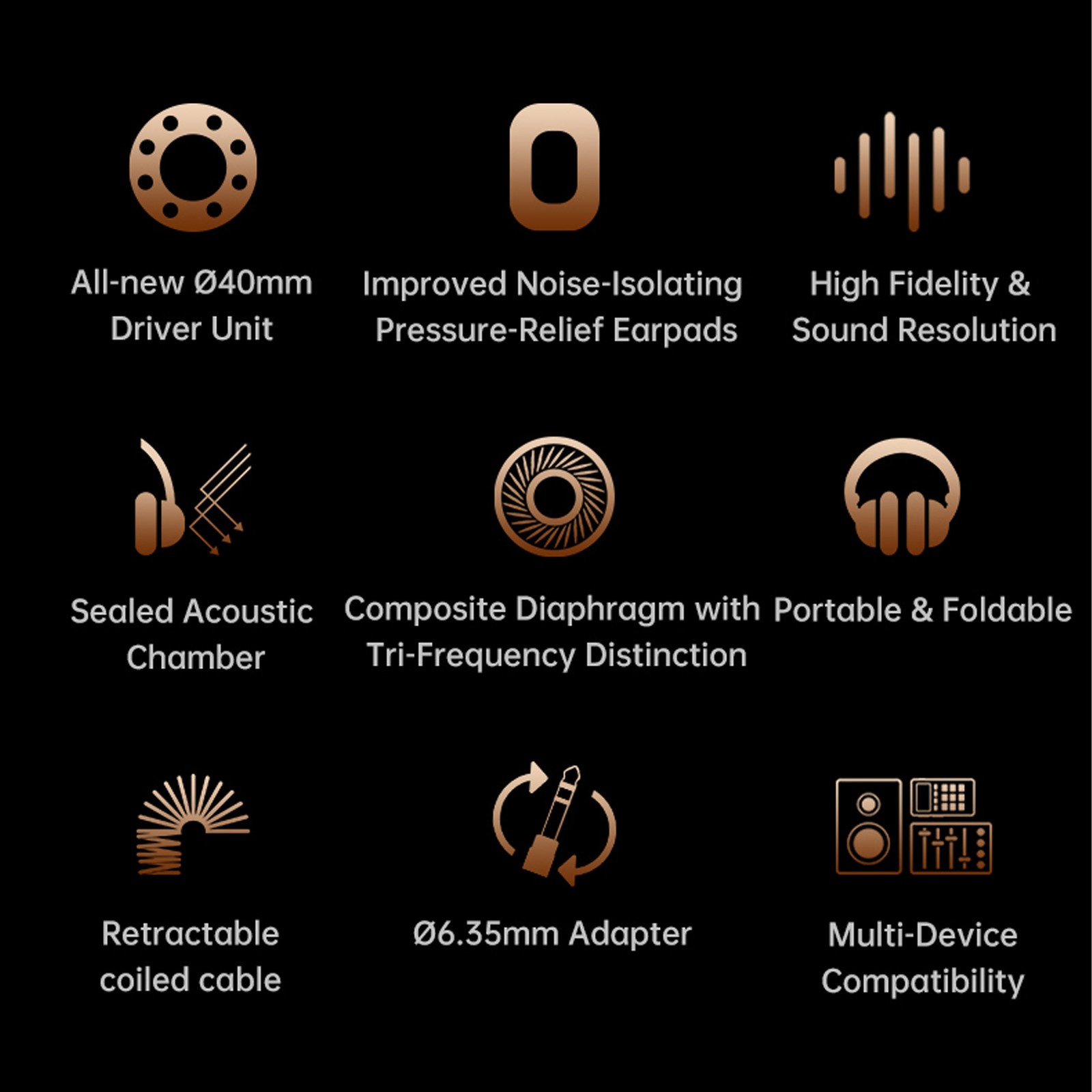 TAKSTAR Studio Headphones DJ Monitoring Headphones With 40mm Drivers Closed JTDW