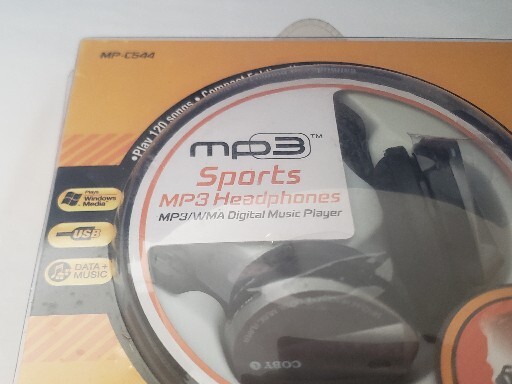 Vintage Coby MP3 Sports Headphones MP-C544 256 MB New Sealed