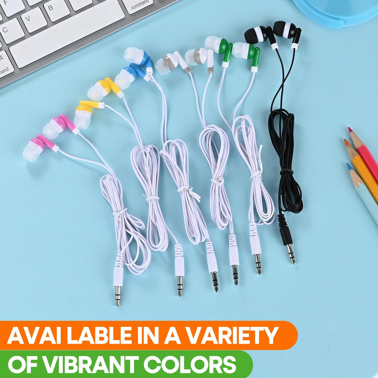 Wensdo 30 Packs Kids Earbud Headphones Bulk, Wired Earphones with 3.5 mm Jack…