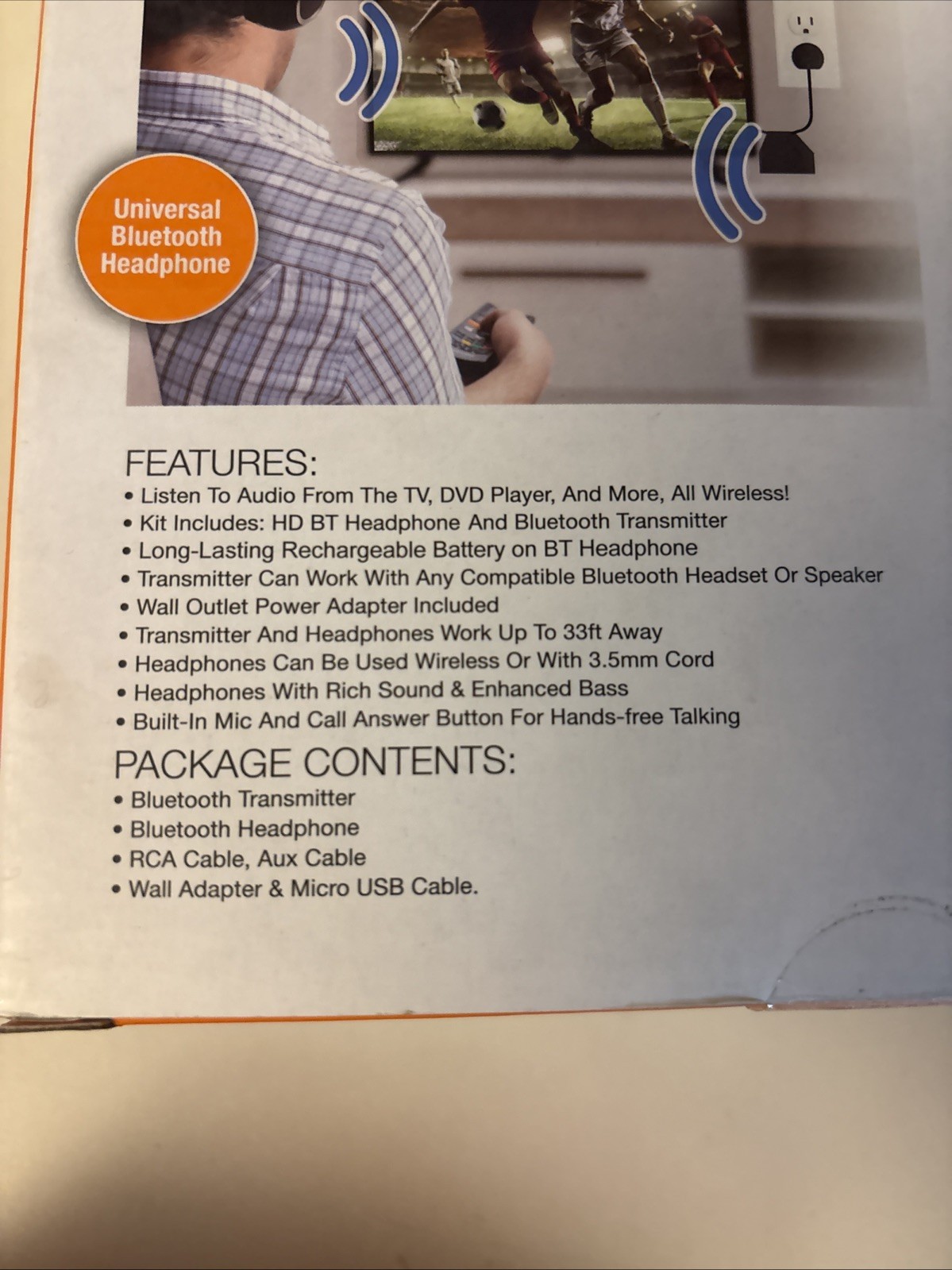 itek: HDTV Wireless Headphone Kit (New in Box) Bluetooth Personal Listening. New