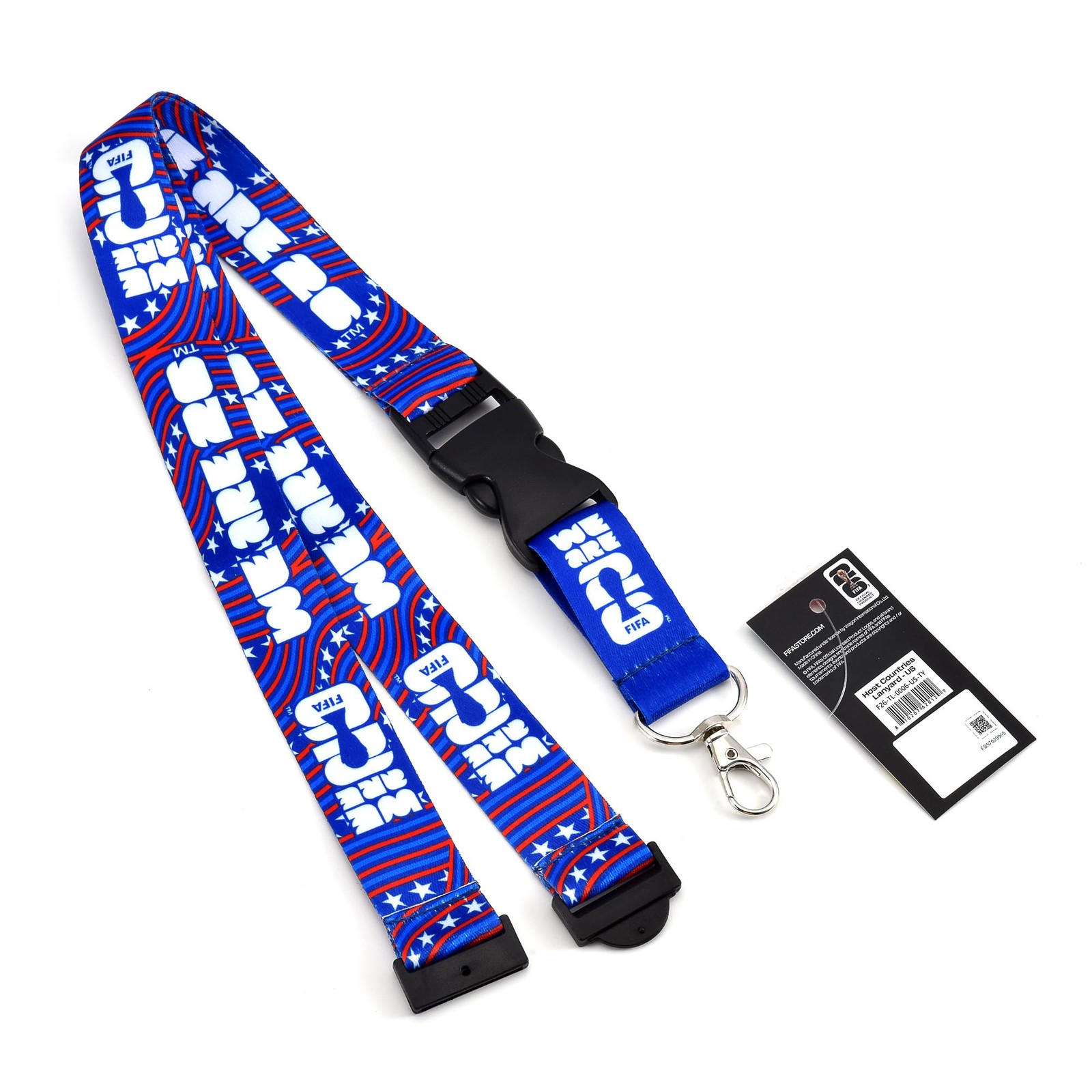 FIFA Official World Cup 2026 USA Lanyard – Collectible One Size, Multicolor