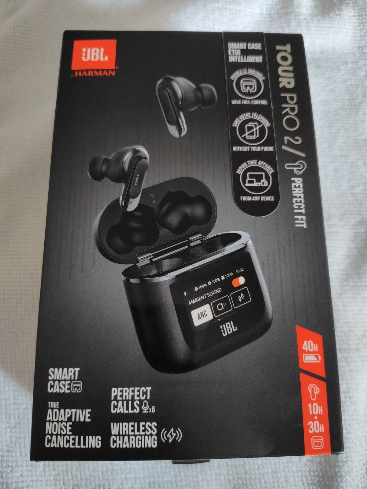 JBL Tour Pro 2 True Wireless Bluetooth In-Ear Headphones Black