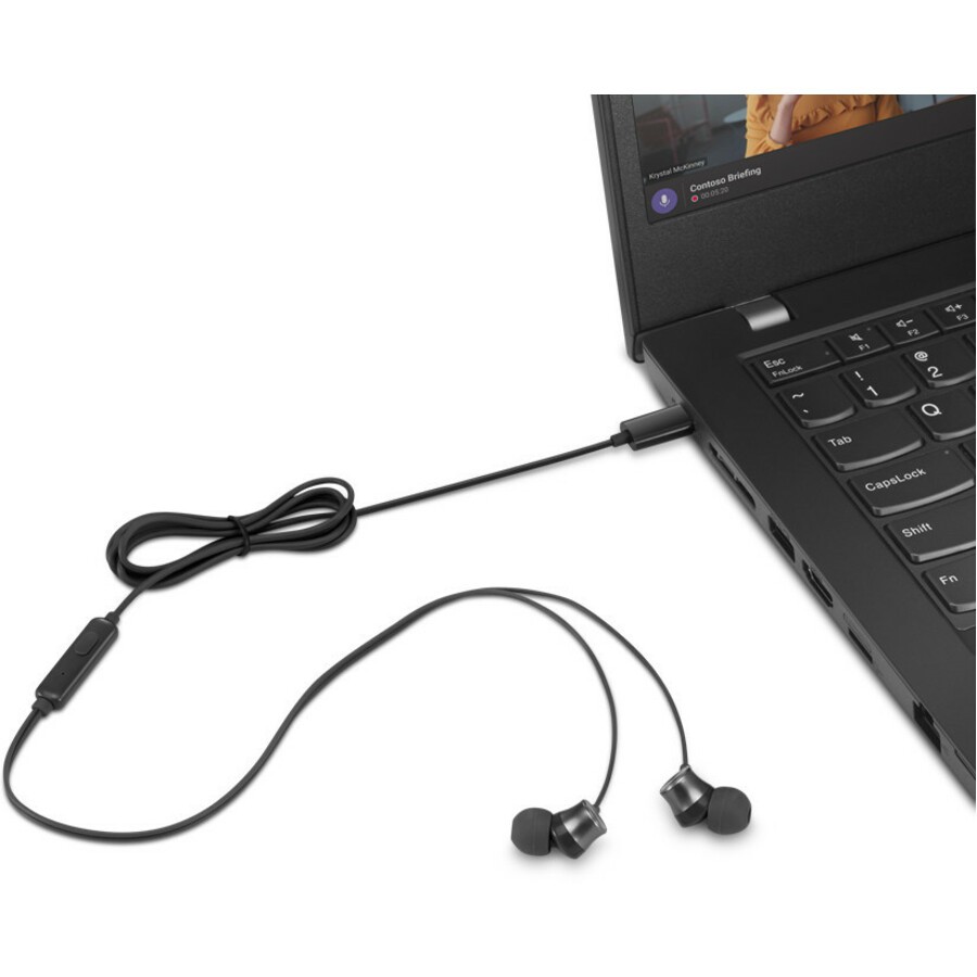 Lenovo USB-C Wired In-Ear Headphone (4xd1j77351)