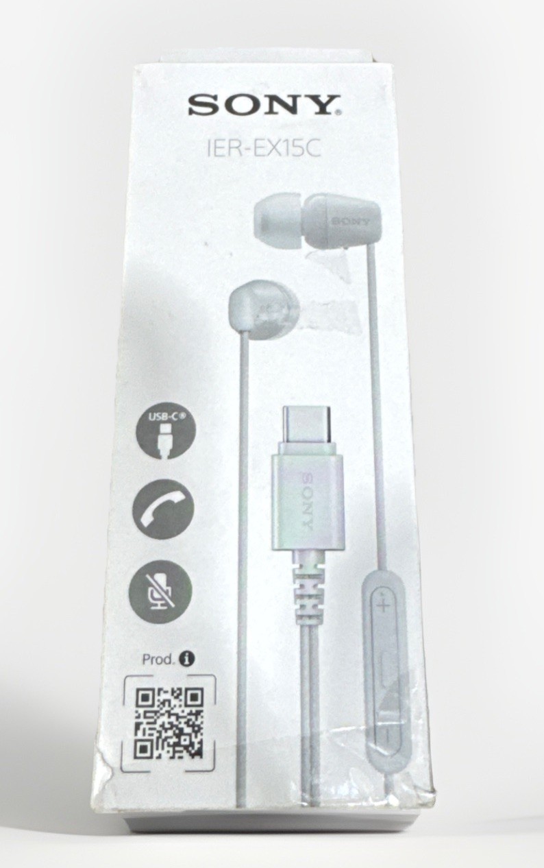 Sony IER-EX15C W Stereo Earbud Headphones Wired In-Ear Earphones USB-C White