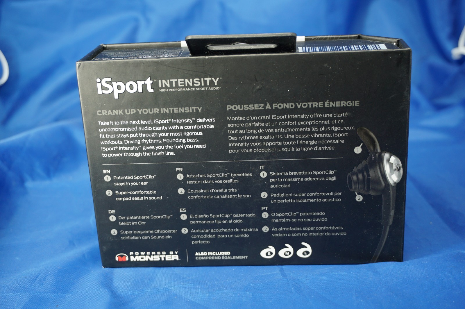 Monster iSport Intensity Wired In-Ear Headphones Sport Audio Black New