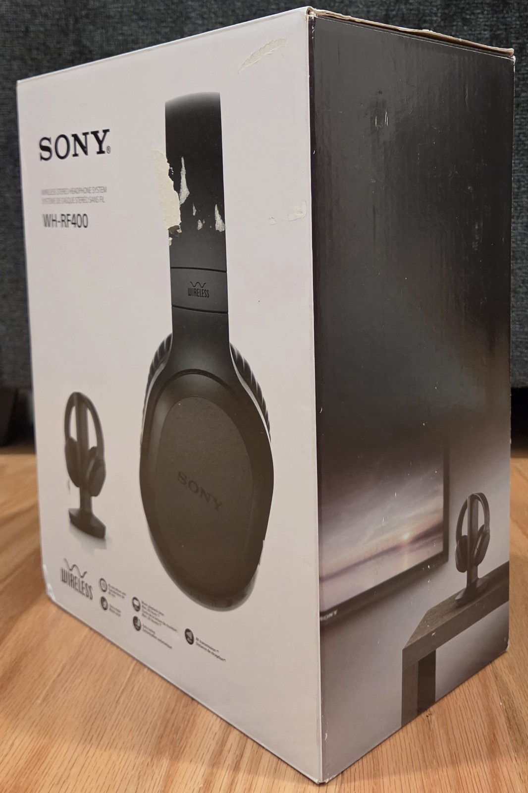 WHRF400 Wireless Home Theater Headphones for Watching TV, Black