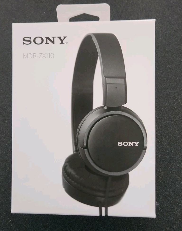 SONY MDR ZX110 Wired Stereo Headphones – Black Sealed 4 Pack ($7 Per Piece)