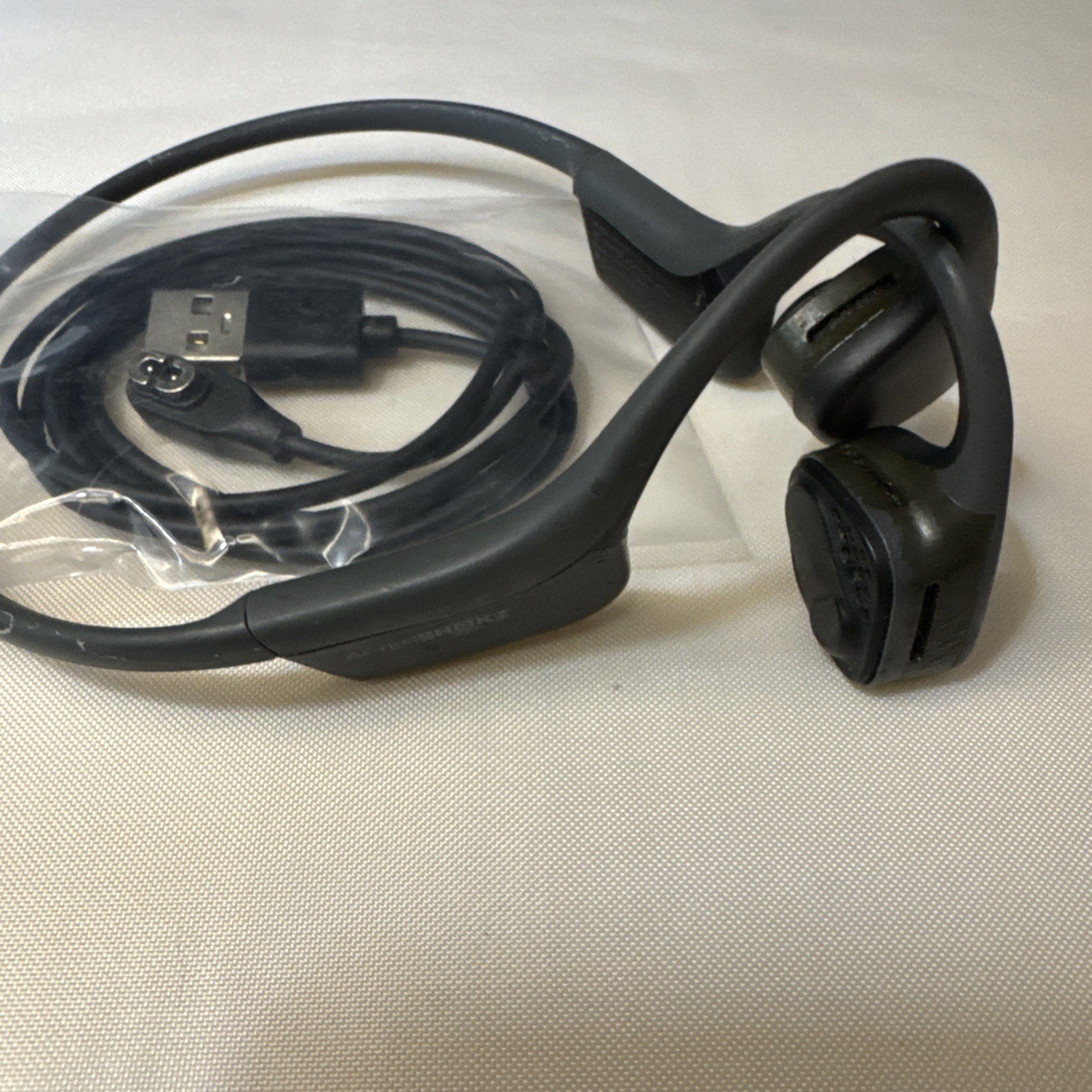 FAIR! AfterShokz AS650 Trekz TESTED Bluetooth Headphones Gray Blue – Tested FAIR