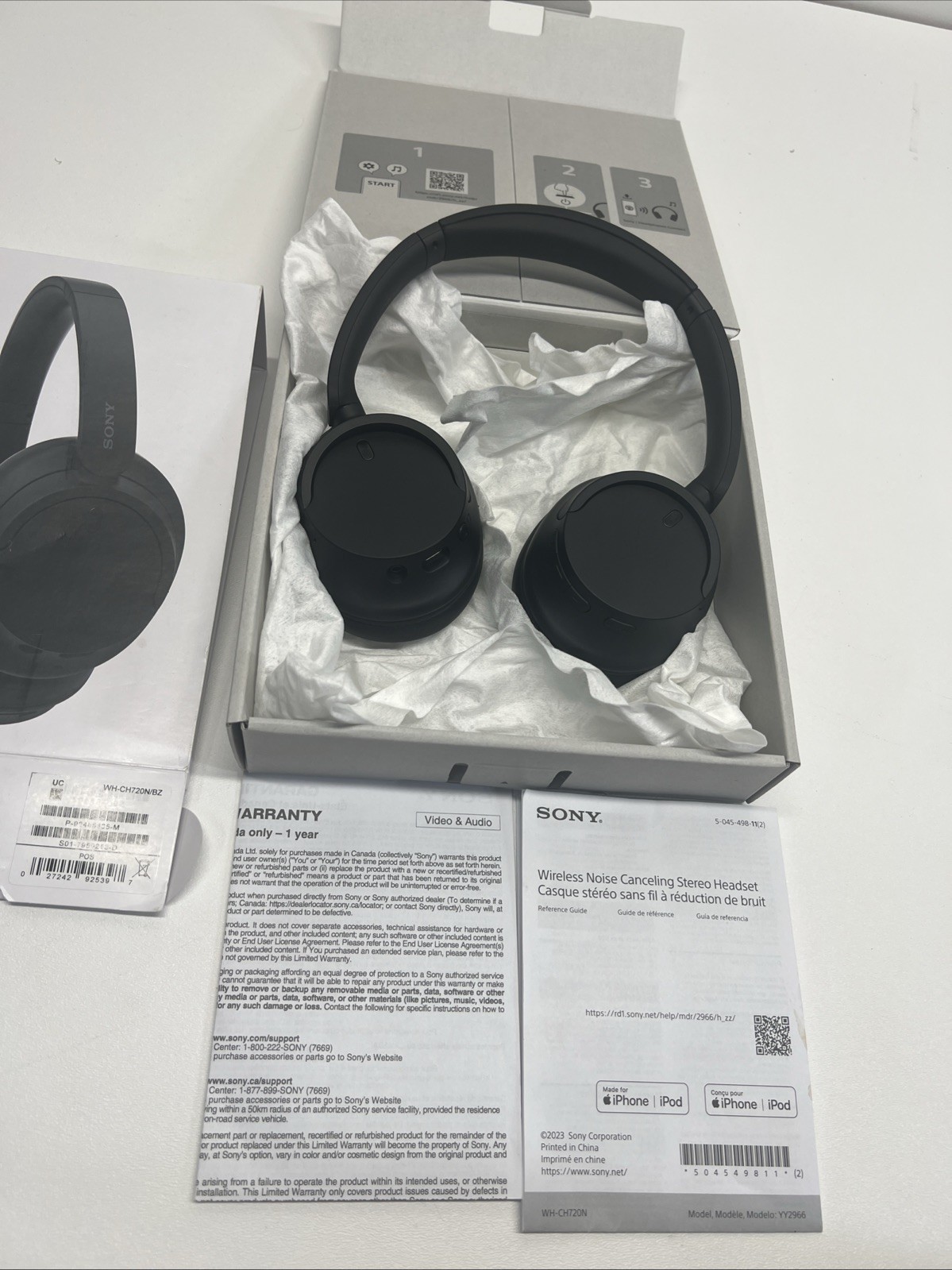 Sony WH-CH720N Lightweight Noise Canceling Wireless Headphones -BLACK