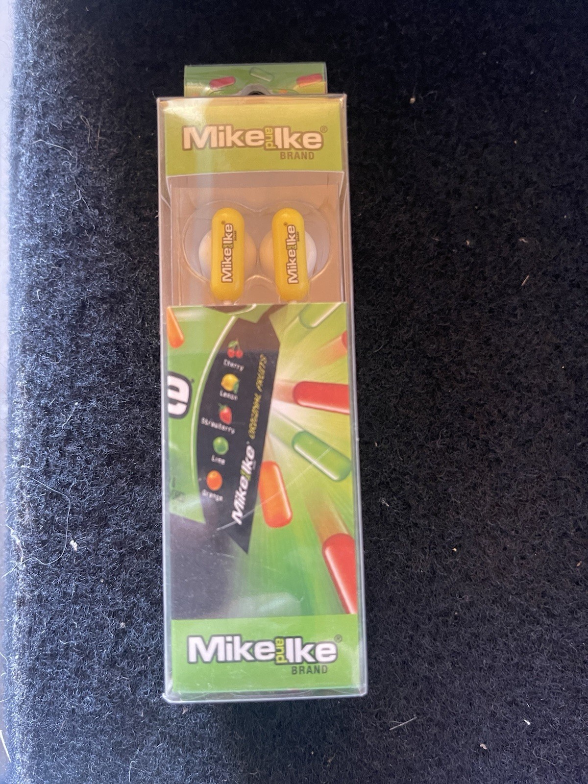 Earbuds 3.5mm jack kids adults Mike and Ike “candy” earphones ~ yellow cute