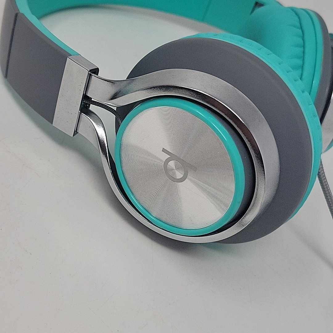 CL750 Wired Teal Headphones w Mic & Volume Control Noise Isolating On-Ear Atrix