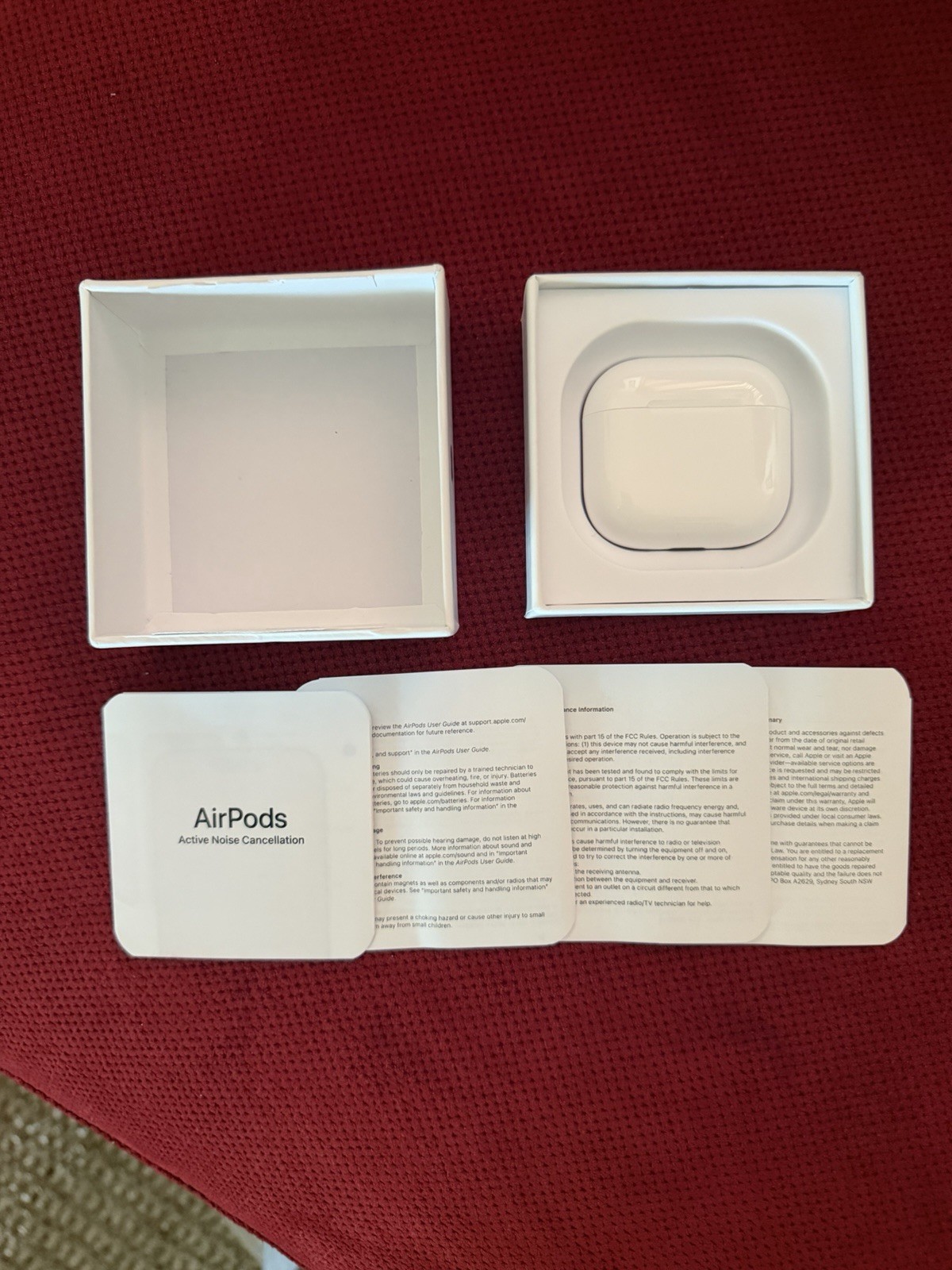 Apple AirPods 4 ANC Bluetooth Wireless In-Ear Earbuds White w/ Box & Manual