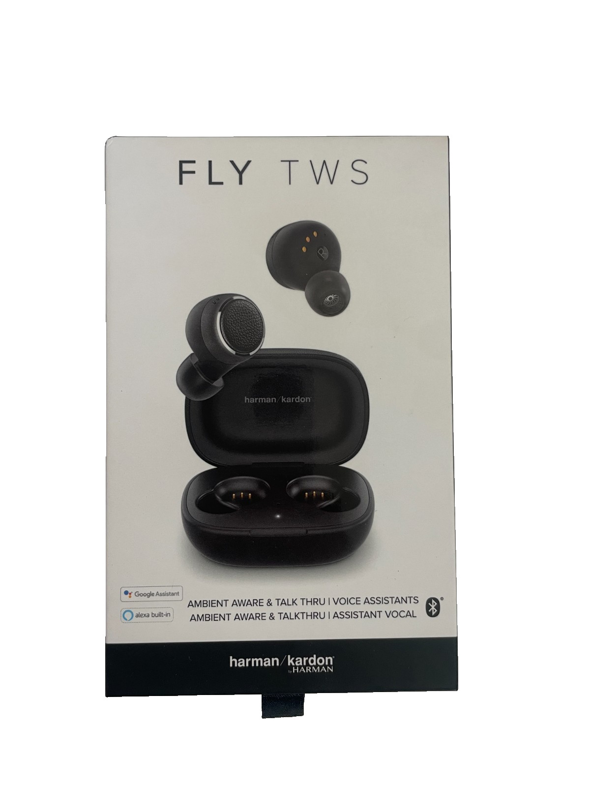 Harman Kardon Fly TWS Black Bluetooth Headphones with Google Alexa 30 Day Warranty