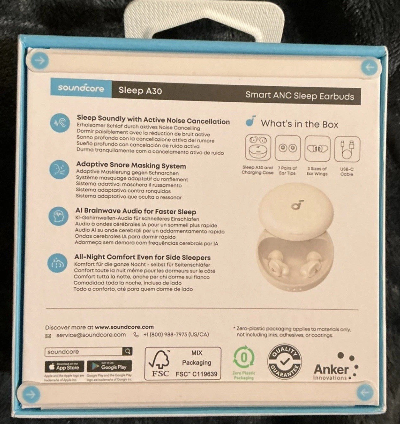 Soundcore Sleep A30 by Anker Sleep Earbuds, Smart Active Noise Cancelling Sleep