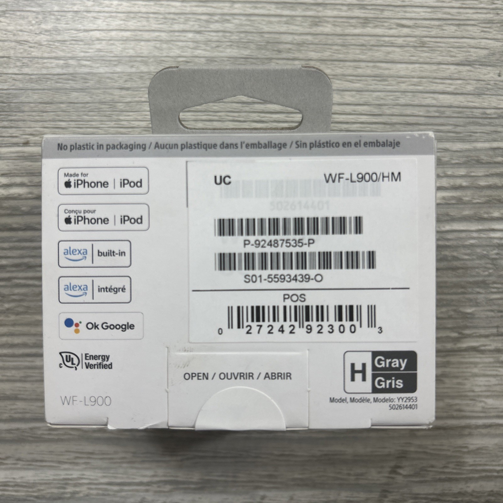 SONY LINKBUDS TRUE WIRELESS OPEN EAR EARBUDS DARK GREY WF-L900/HM