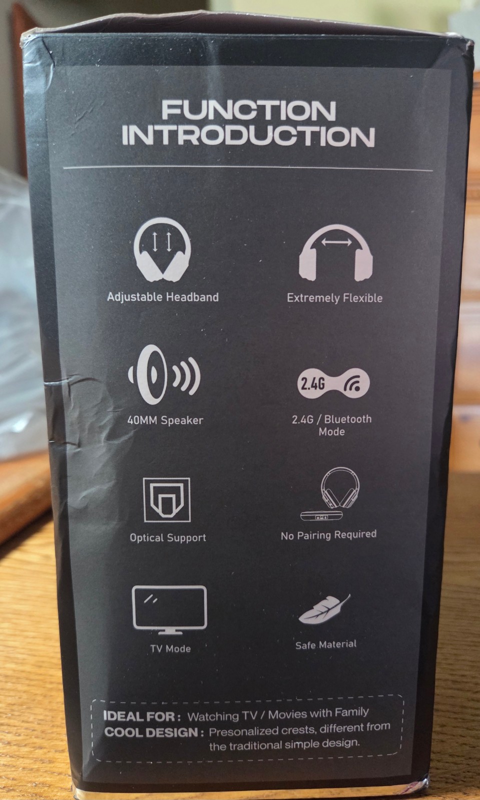 Gorsun TV3 Wireless TV Headphones Ensemble 2.4G Bluetooth Optical – New Open Box