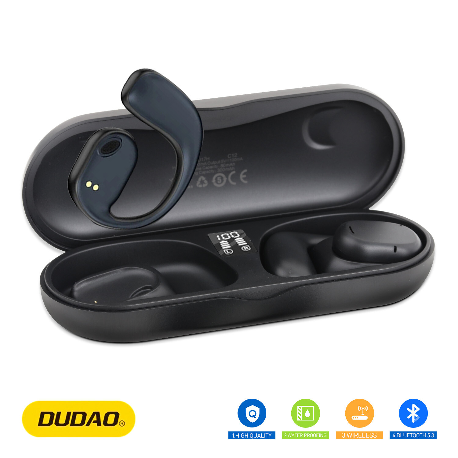 Bone Conduction Headphones Bluetooth 5.3 Wireless Open-Ear Earbuds Sport Headset