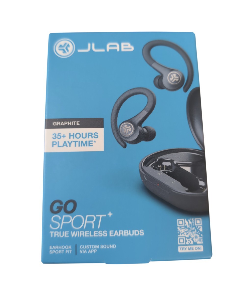 JLab GO Sport+ True Wireless Earbuds, Gym & Work Out Running Headphones Black