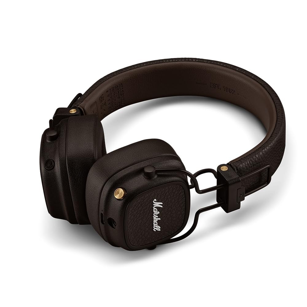 Marshall Major V On-Ear Wireless Bluetooth Headphones (Brown)